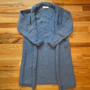 Wool and Silk Blue Cardigan